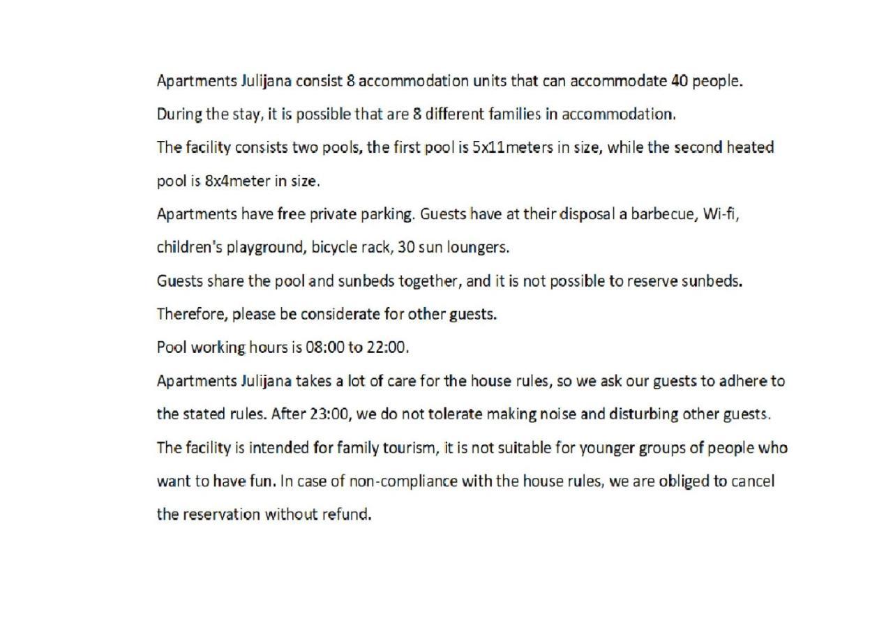 Apartments Julijana Privlaka  Bagian luar foto
